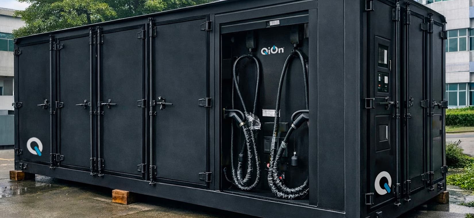 MEGABRIQ truck charging in parking