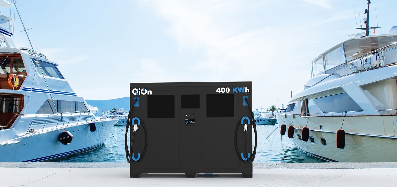 SUPERBRIQ truck charging in parking