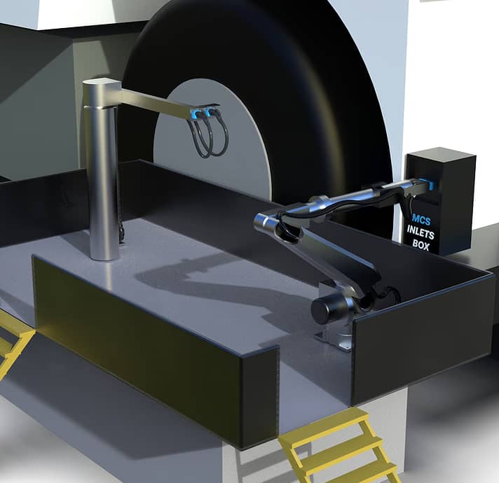 MCS robotic arm charging for mining by QiOn
