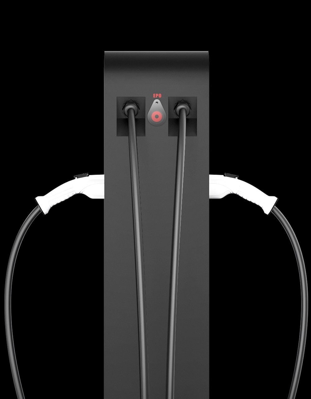 QiOn' Stylo up 44 kw with a double cable configuration seen from the left hand side